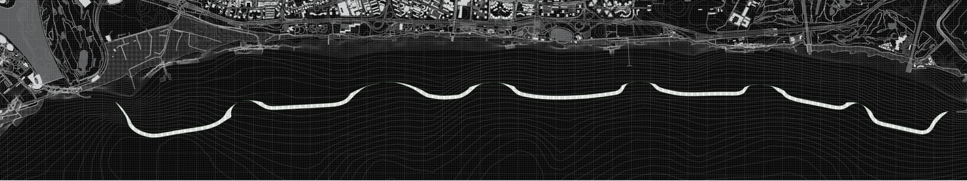 Generative Coastlines — animated shoreline section