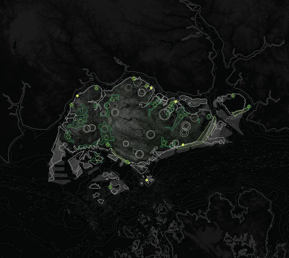 Ecosystem, Singapore — green networks and habitat patches across the island